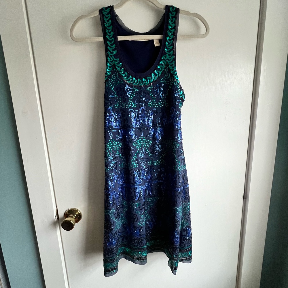 Chelsea & Violet blue sequin dress size small women's